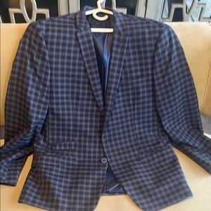 Men's Brand New Calvin Klein Blue Checkered Blazer
